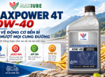 Nhớt tổng hợp cho xe số và xe côn tay MAXLUBE MAXPOWER 4T 10W-40