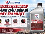 Nhớt tổng hợp PAO & Ester cho xe số, xe côn tay MAXLUBE HARPY 4T 5W-40