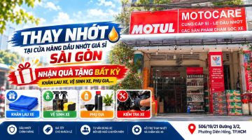 Thay nhớt tại cửa hàng dầu nhớt giá sỉ Sài Gòn -  Tặng quà, phụ gia xăng, dưỡng sên, vệ sinh xe và nhiều ưu đãi miễn phí