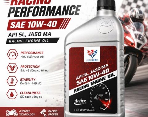 Nhớt MAXLUBE RACING 4T 10w-40