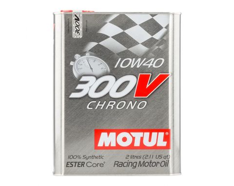 Nhớt đua Motul 300V Chrono 10W-40 Can 2L Nhập khẩu Pháp