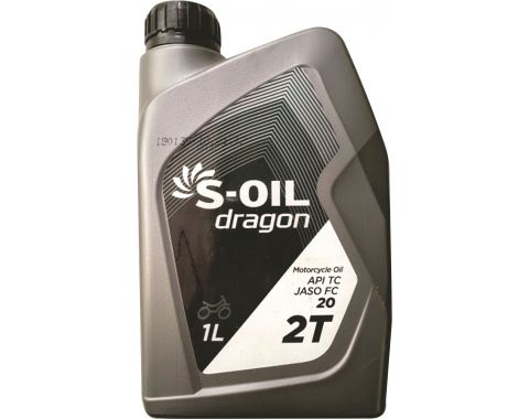 Dầu Nhớt Cho Xe Máy 2 Thì S-Oil Dragon 2T Motor Oil API TC JASO FC (1 Lít) nhập khẩu Hàn Quốc